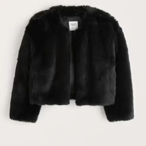 Cropped faux fur jacket - Picture 2 of 2